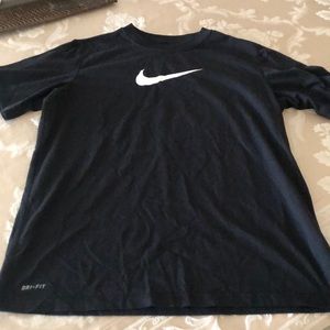 Nike dry fit short sleeves athletic top.